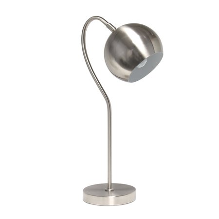 LALIA HOME Mid Century TableLamp w/Dome Shade-Brushed Nickel LHT-5031-BN